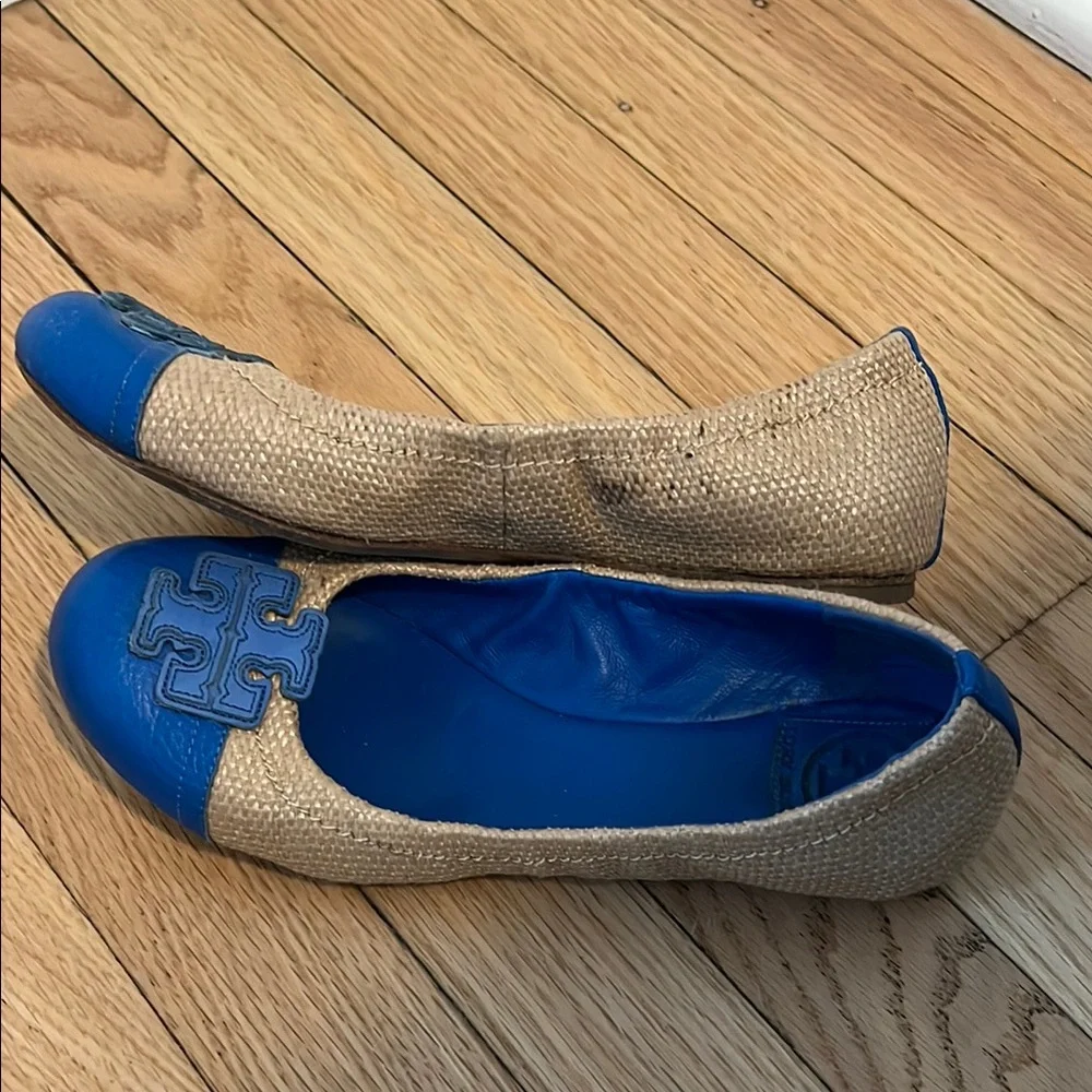 Tory Burch Blue and Beige Women's Flats - Picture 2 of 5